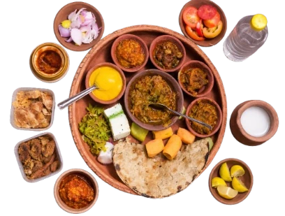 It is the Kathiyawadi Thali which is served at Gir Nehdo Restayrant